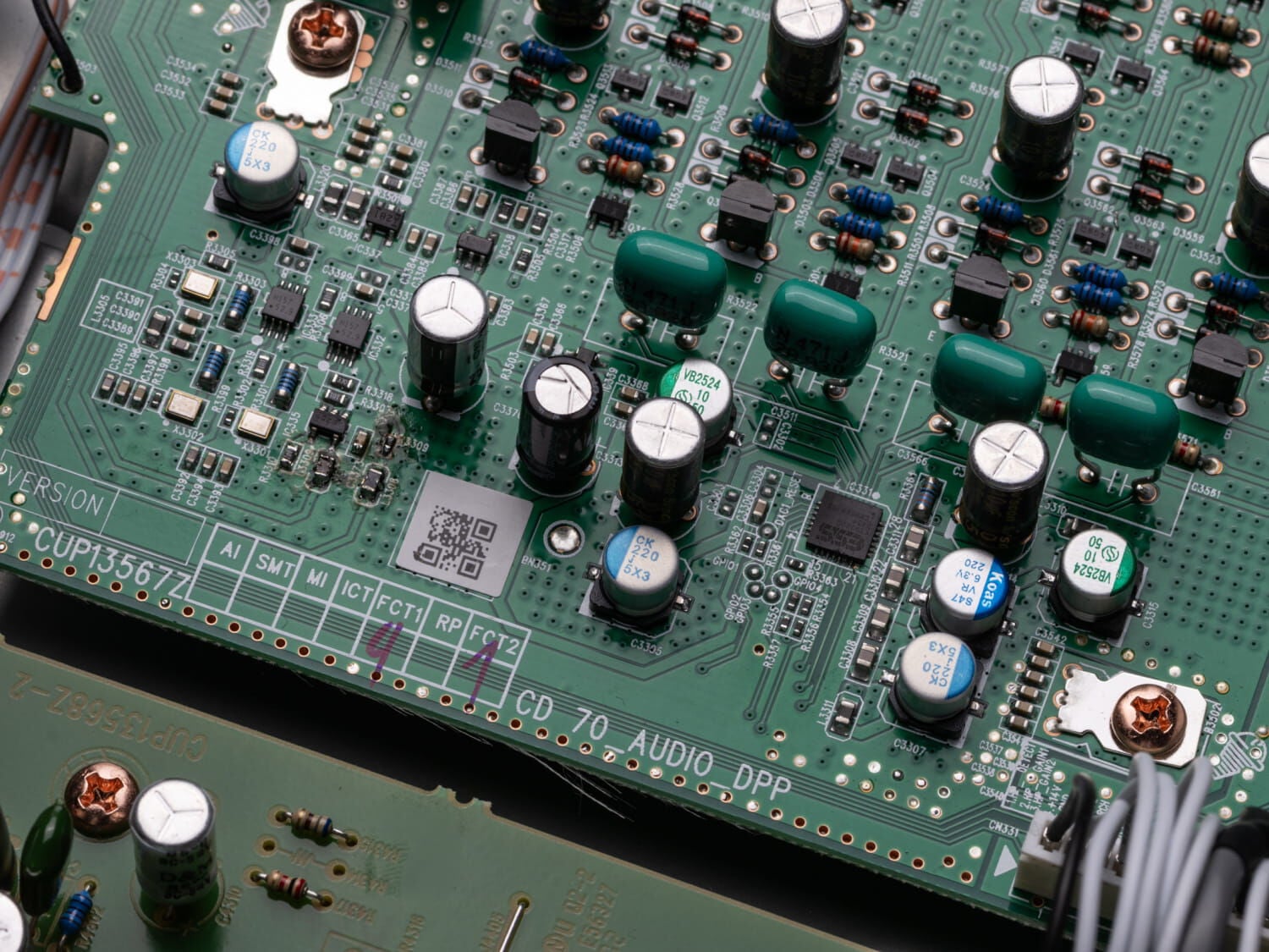 Close up of circuit board