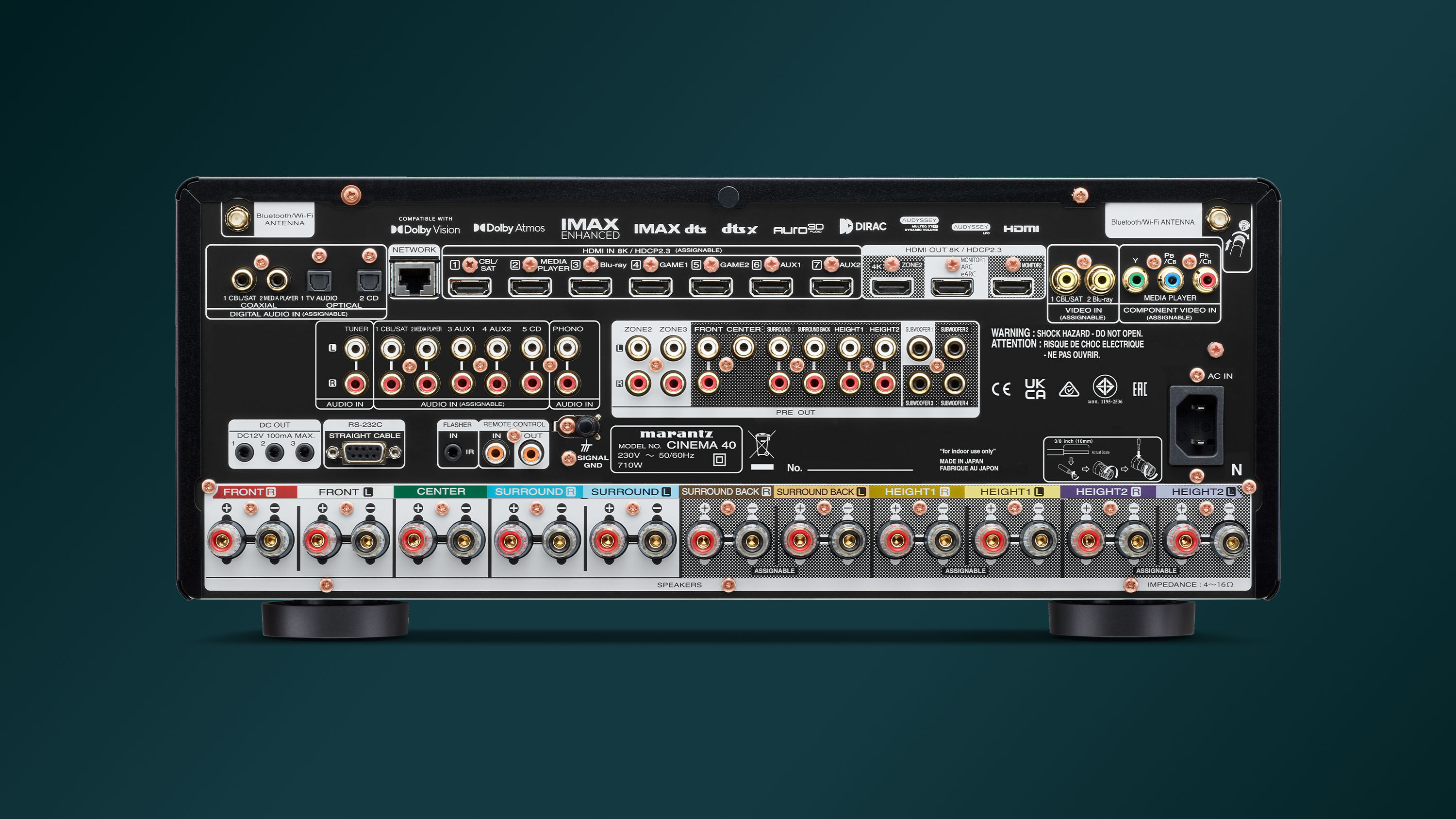 CINEMA 40 - Reference 9.4 Channel AV Amplifier Powered by HEOS