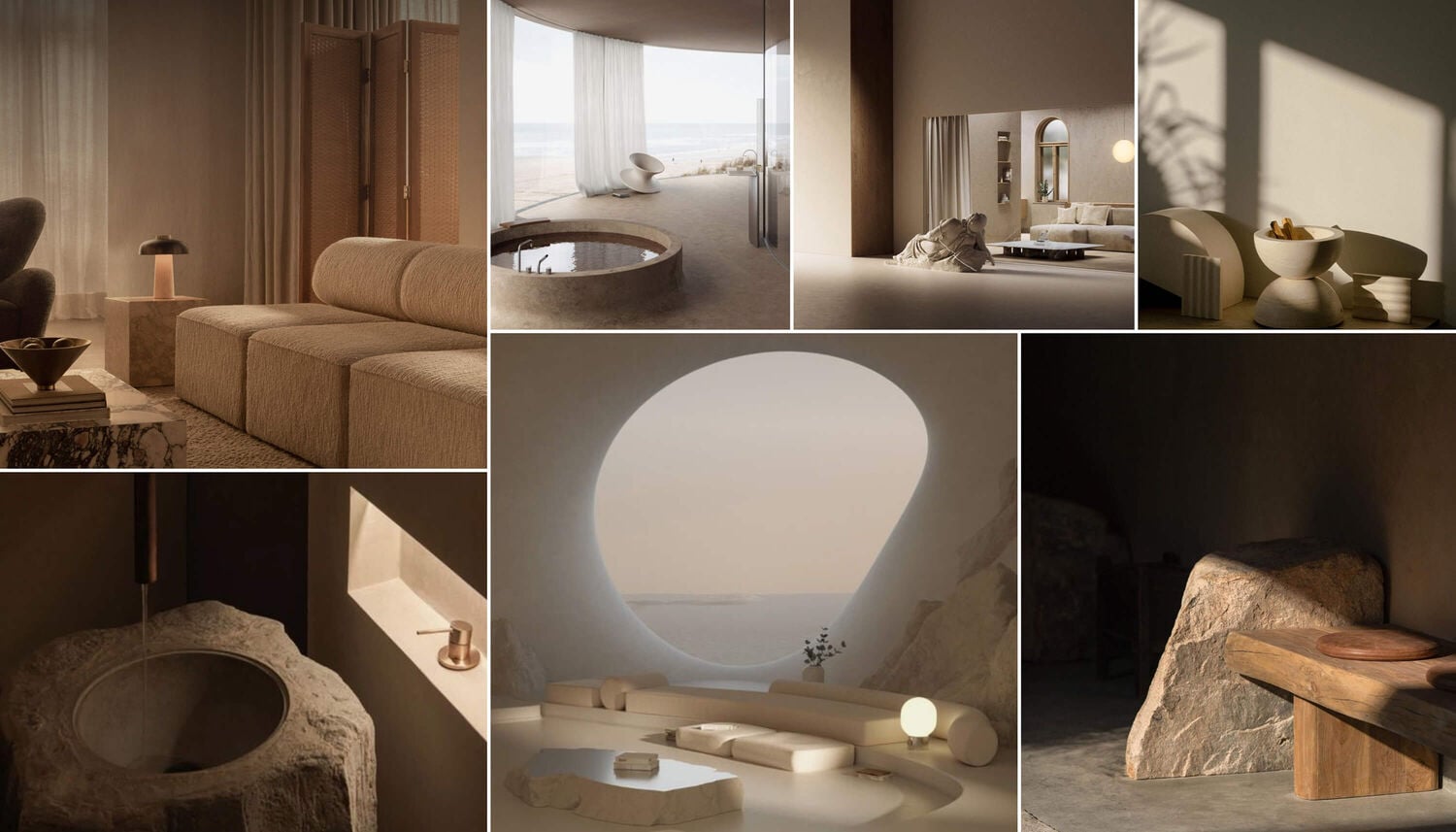 Champagne mood board with ordinary objects in household