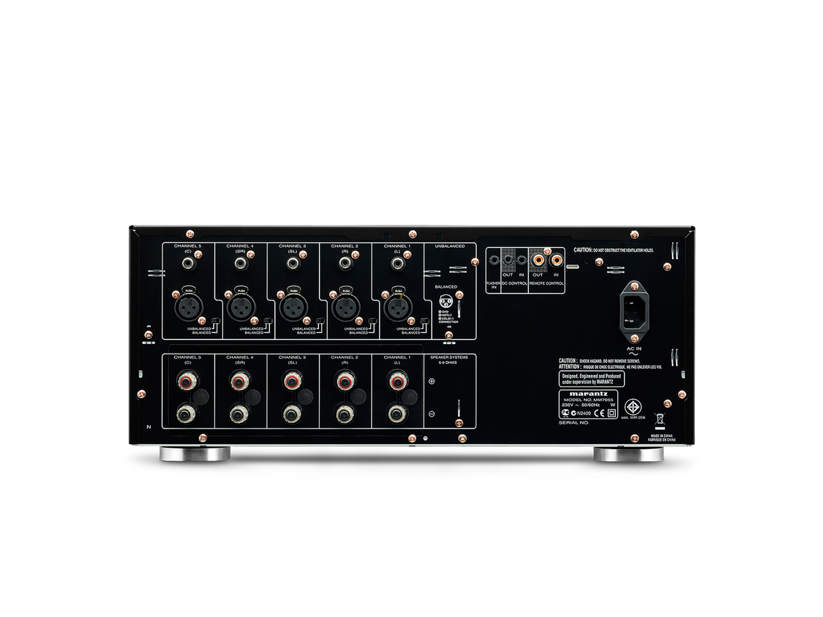 Задняя панель Marantz MM7055 с входами XLR и RCA