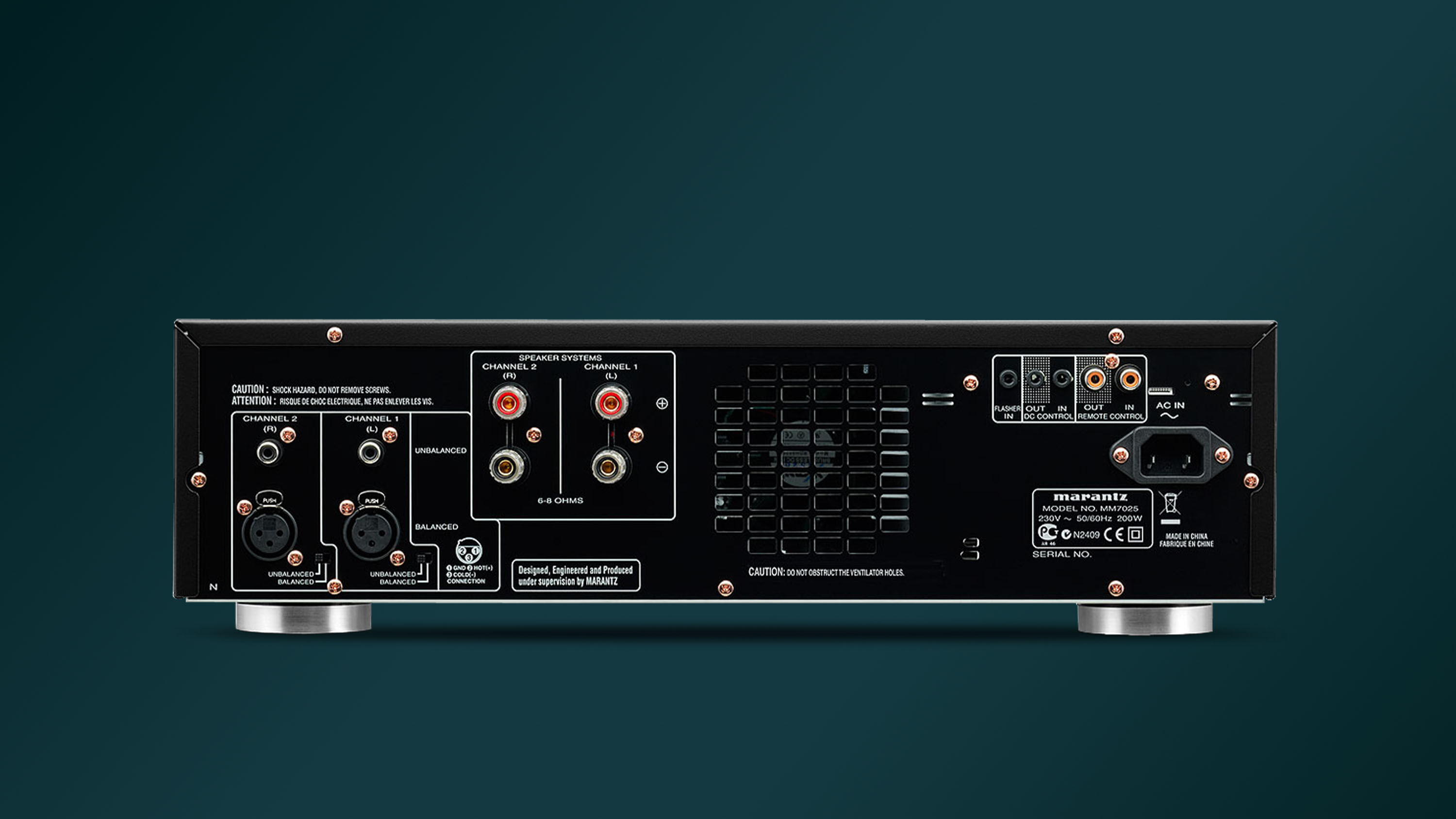 MM7025 - 2 Channel Power Amplifer with 140W | Marantz - Global