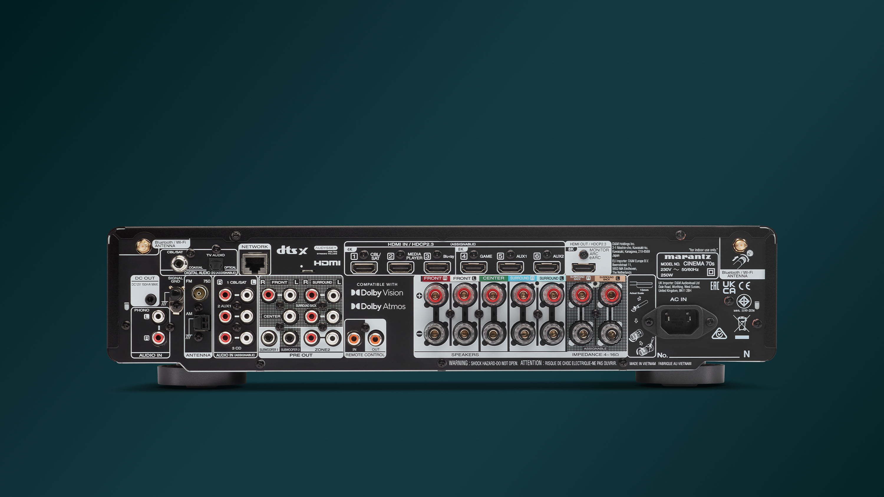 CINEMA 70s - Slimline 7.2 Channel AV Receiver Powered by HEOS