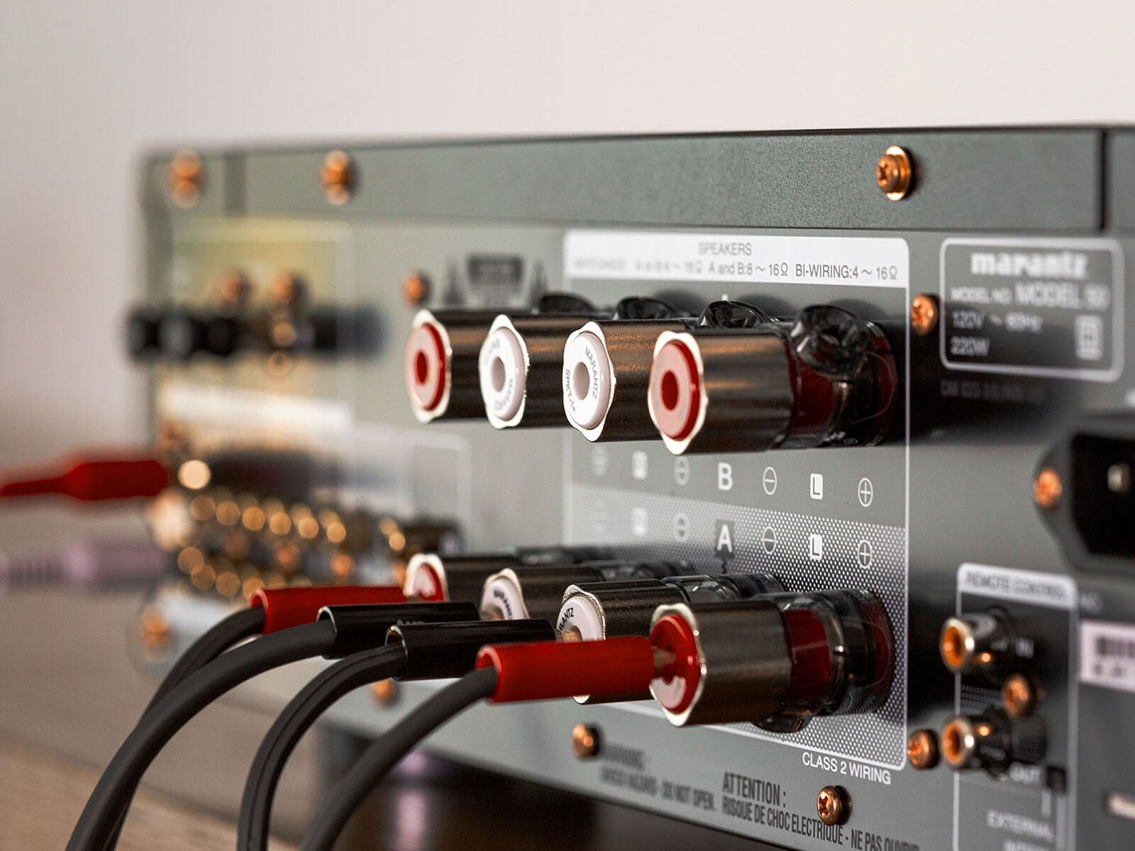 Marantz MODEL 50 rear panel speaker terminals and connections