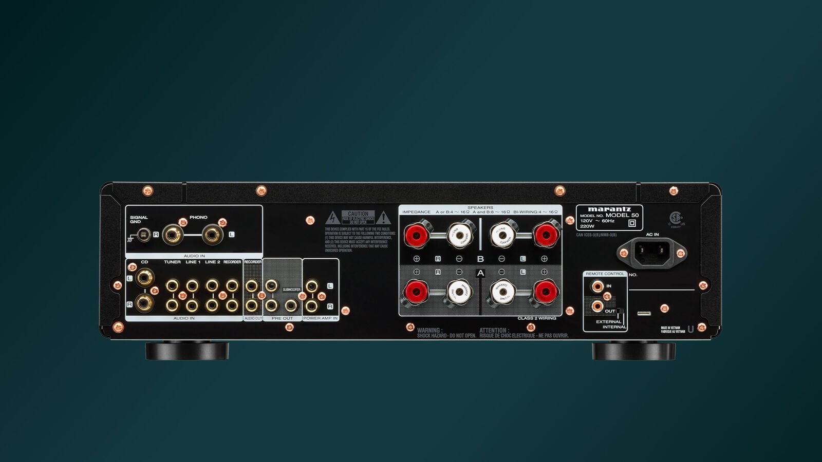 Marantz MODEL 50 back panel connections