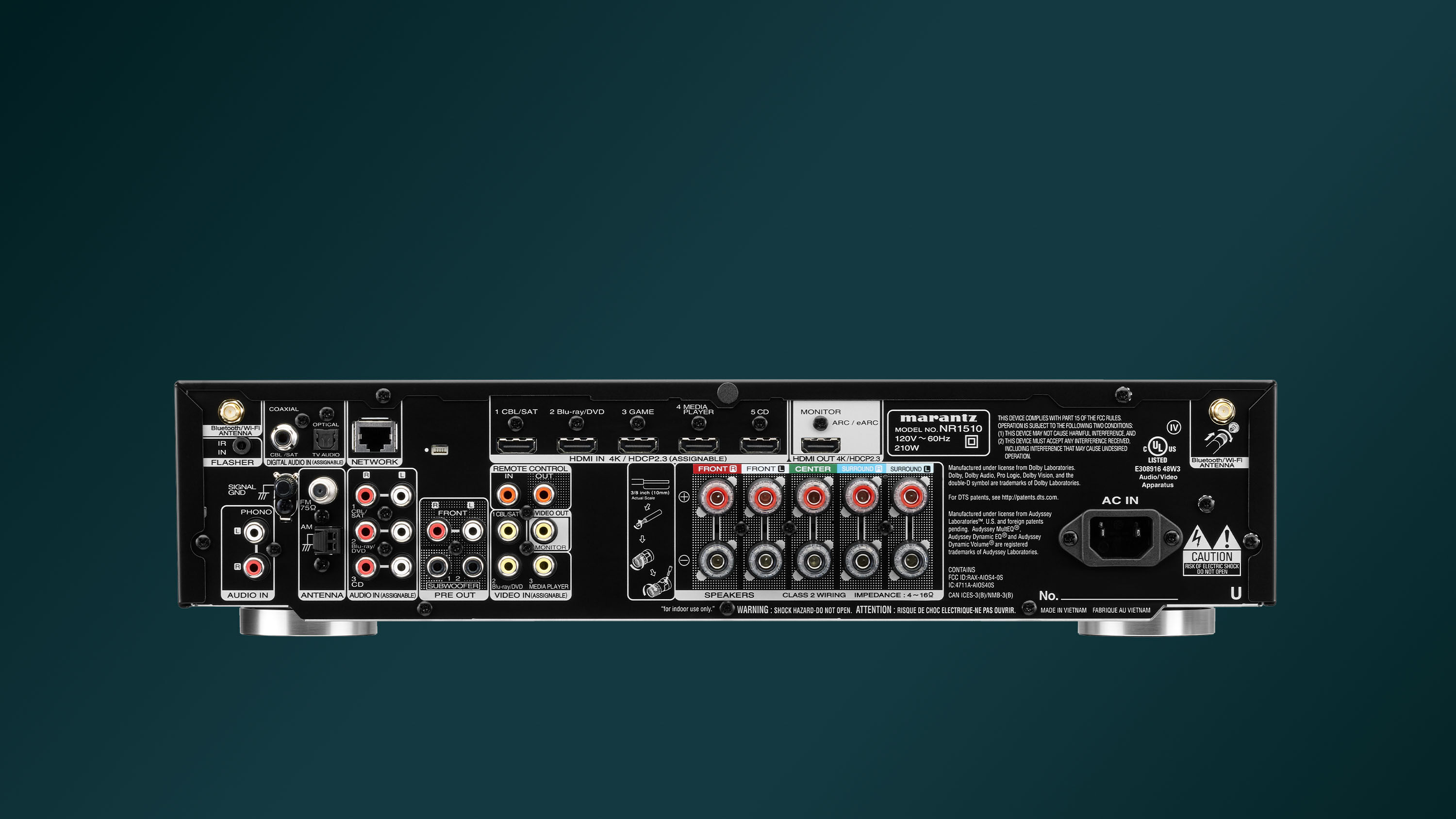 NR1711 - Slimline 7.2 Channel AV Receiver Powered by HEOS™ with