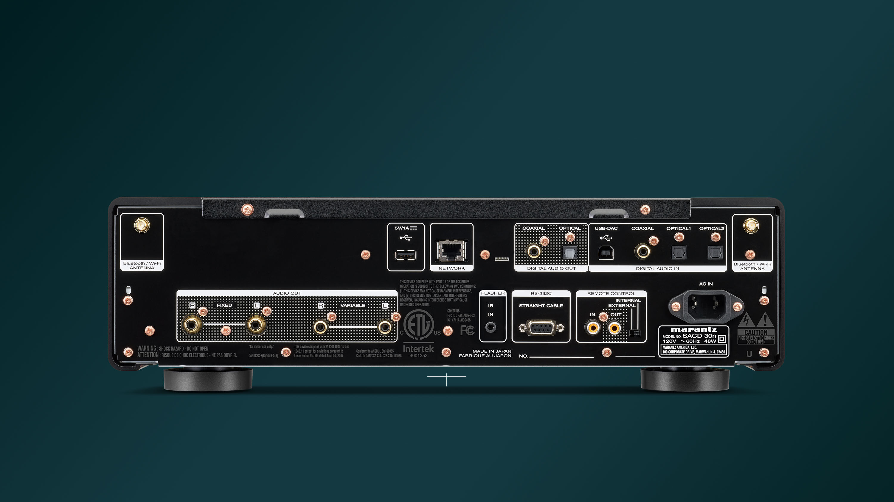 Marantz SACD 30n rear connections, US model