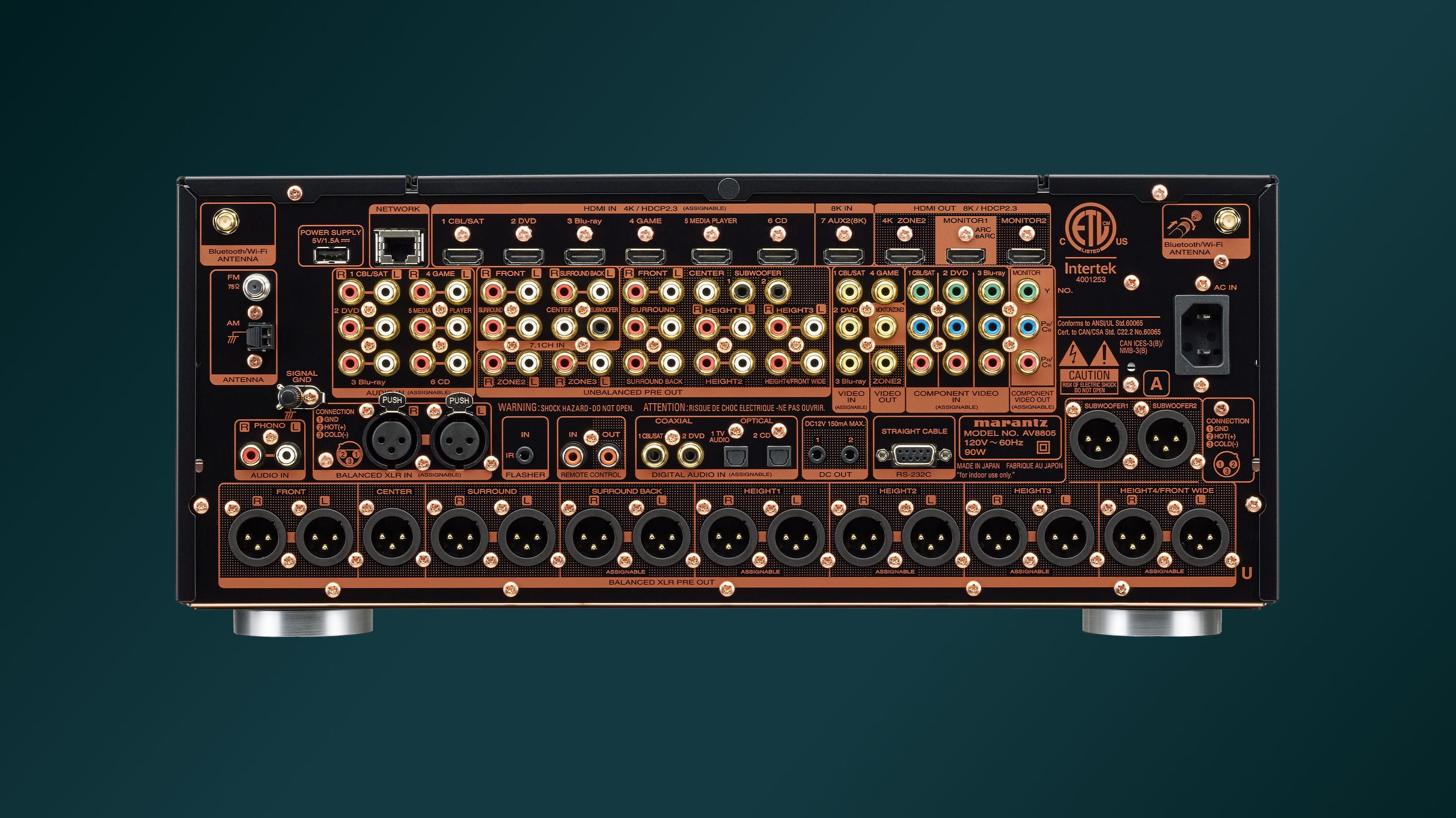 AV8805A - Premium 13.2 Channel Pre-Amplifier and Processor Powered