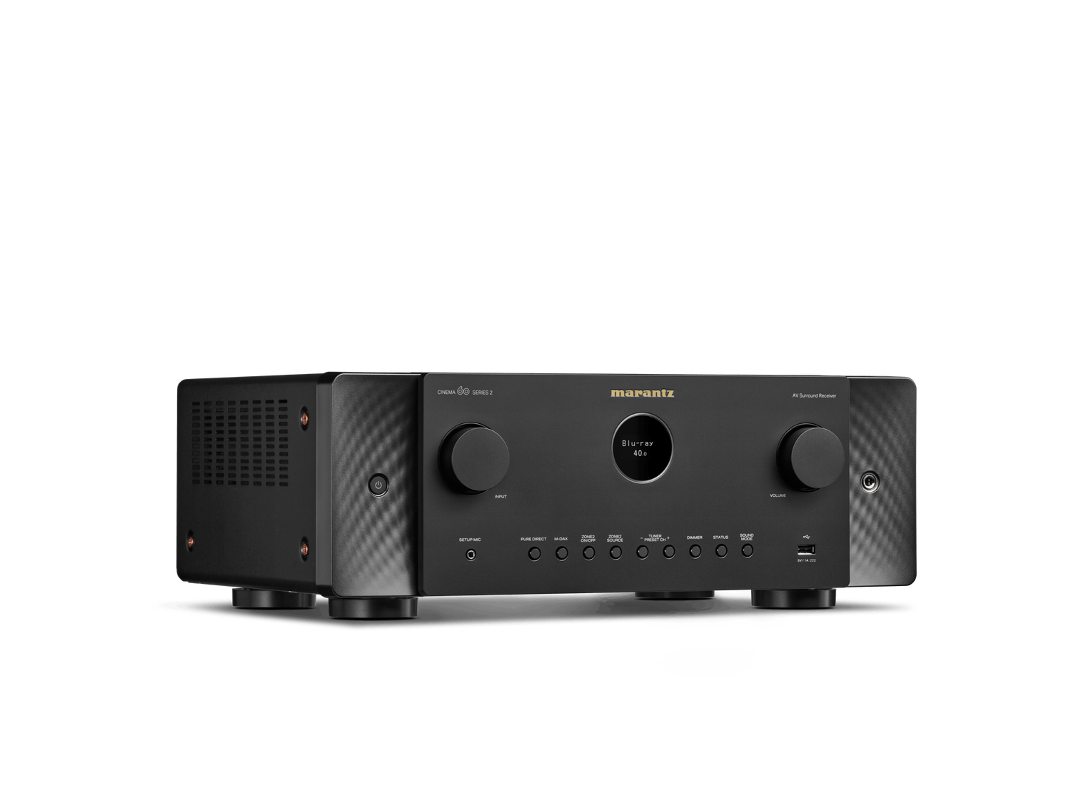 Marantz CINEMA 60 Series 2 black 7.2 channel AV receiver front view