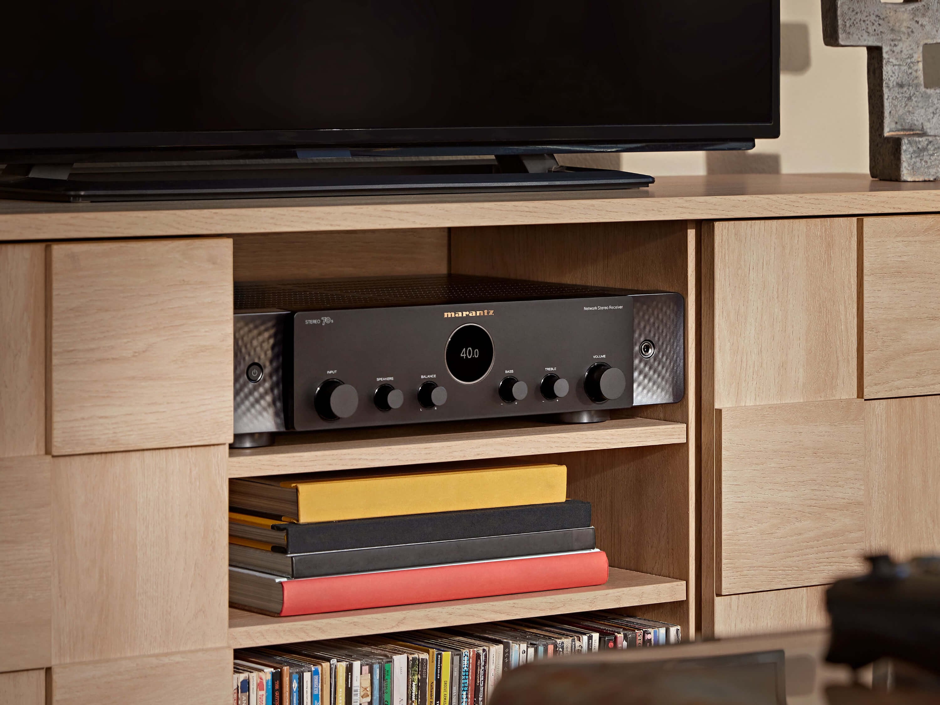 STEREO 70s - Slimline Stereo Receiver Powered by HEOS™ with 75W