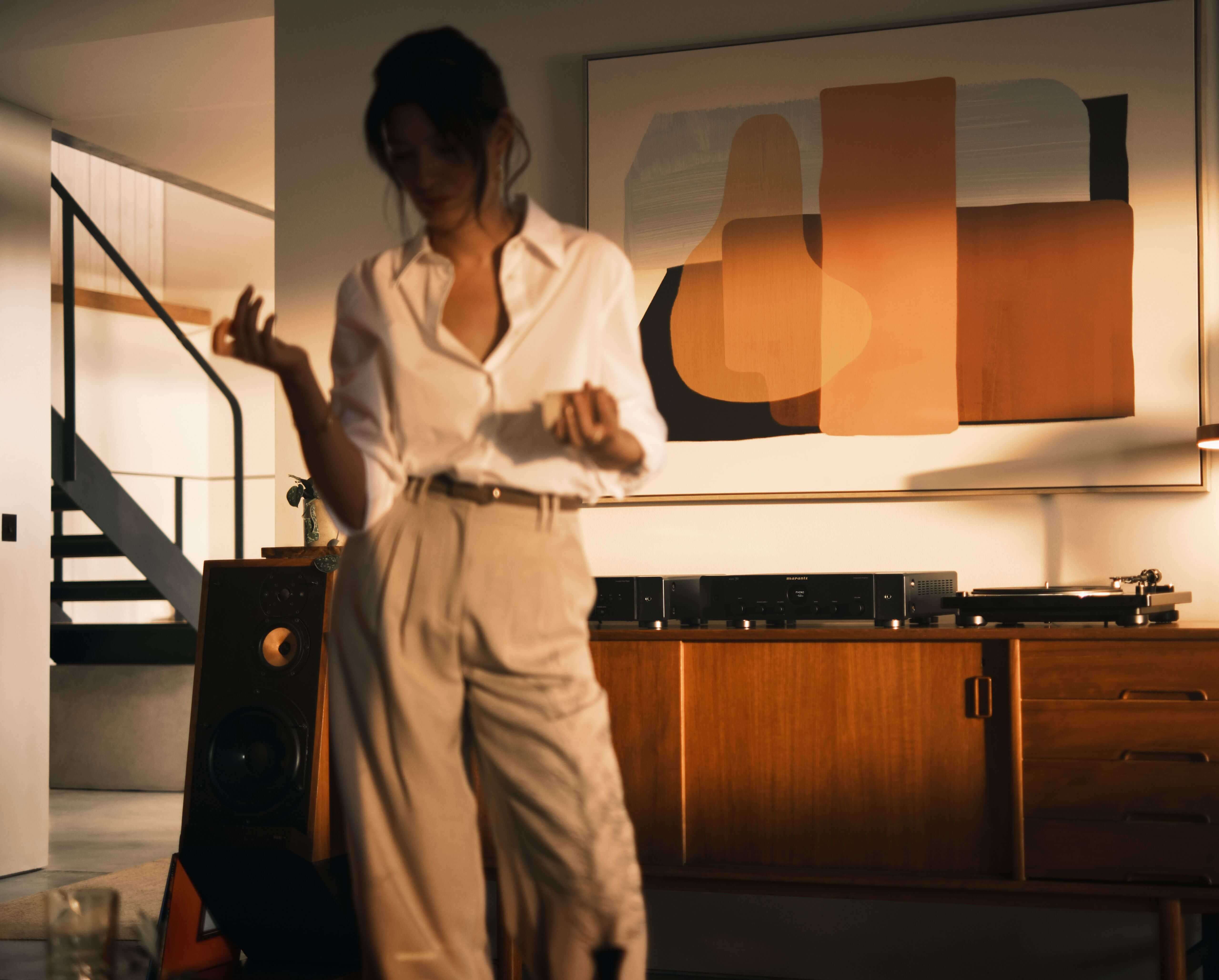 Woman standing in front of black Model 70 lifestyle